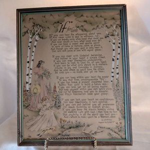 Vintage - If for Girls - Inspirational Wall Picture